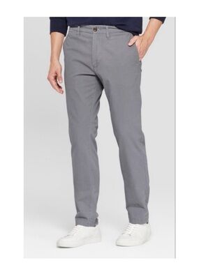 Goodfellow Men's Straight Fit Gray Hennepin Chino Pants Size 33x30